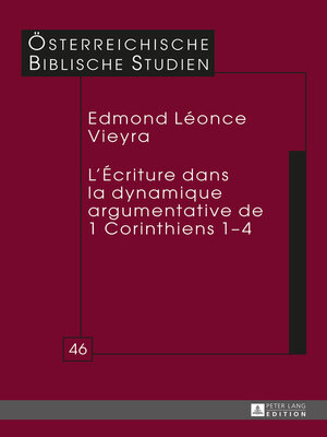 cover image of LÉcriture dans la dynamique argumentative de 1 Corinthiens 14
